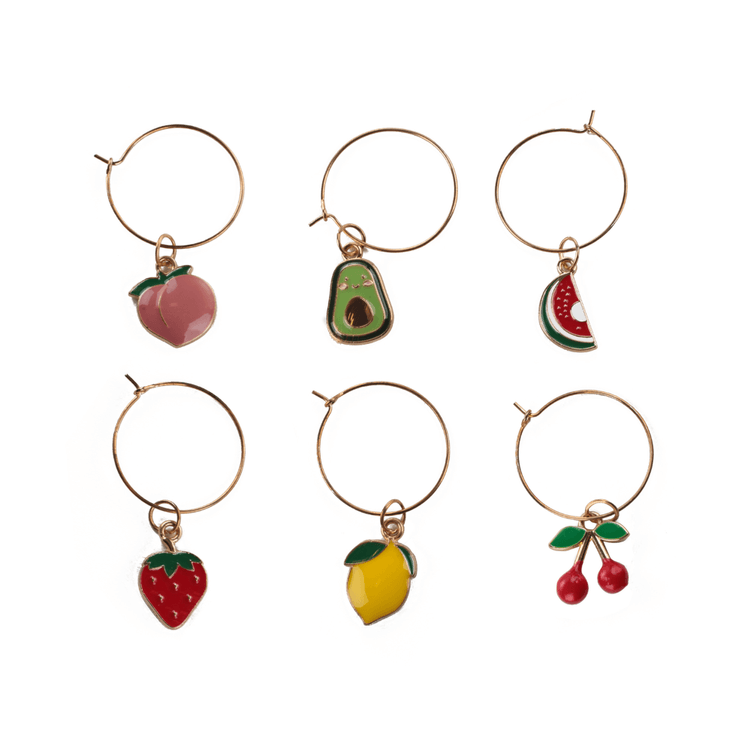 Marcador De Taca Tropical 6 Pecas - Tuut Marcador De Taca Tropical 6 Pecas - Tuut